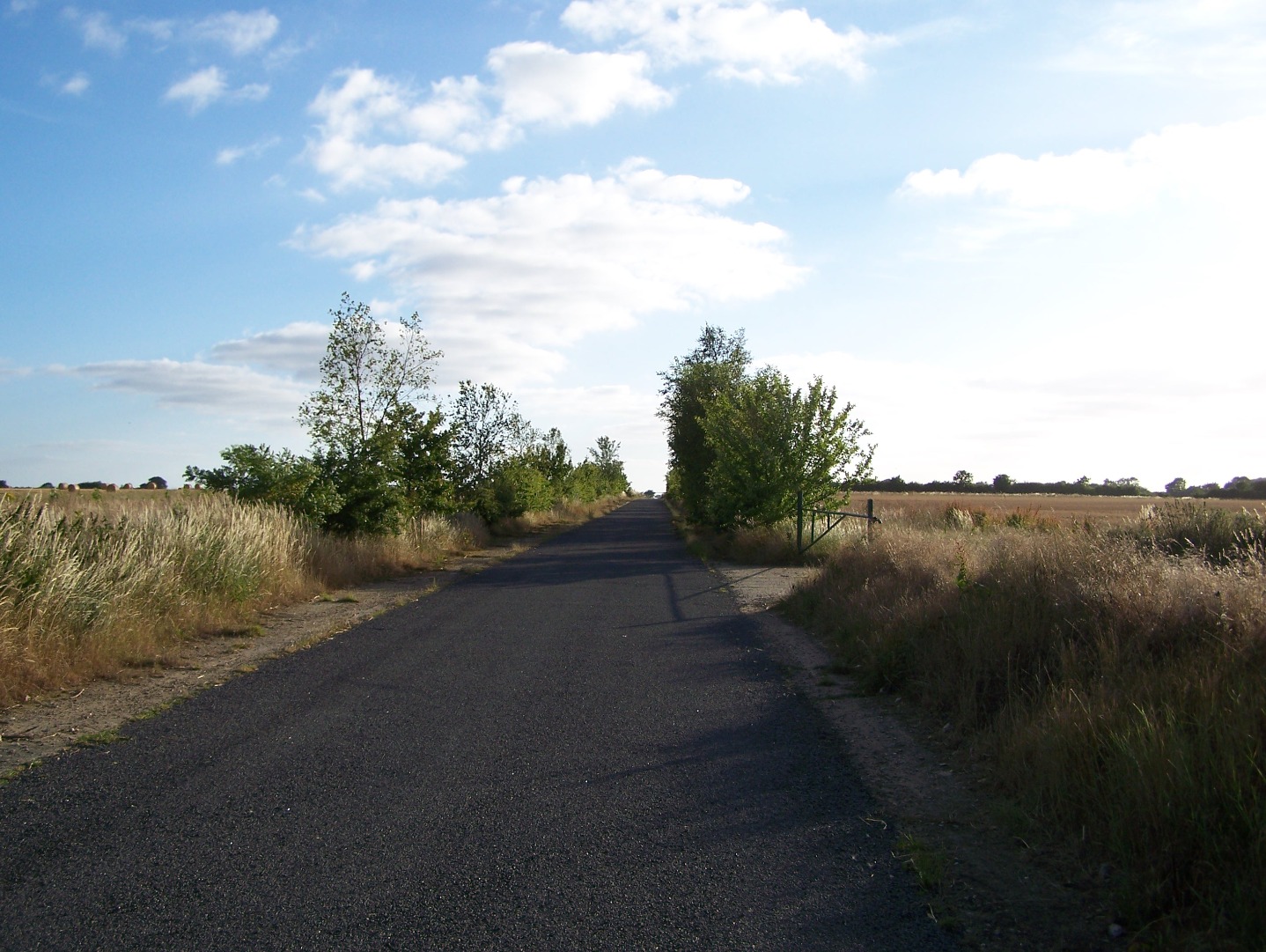 002Middle section of 08:26 runway, currently a minor road, looking north-east 14:07:2006.JPG