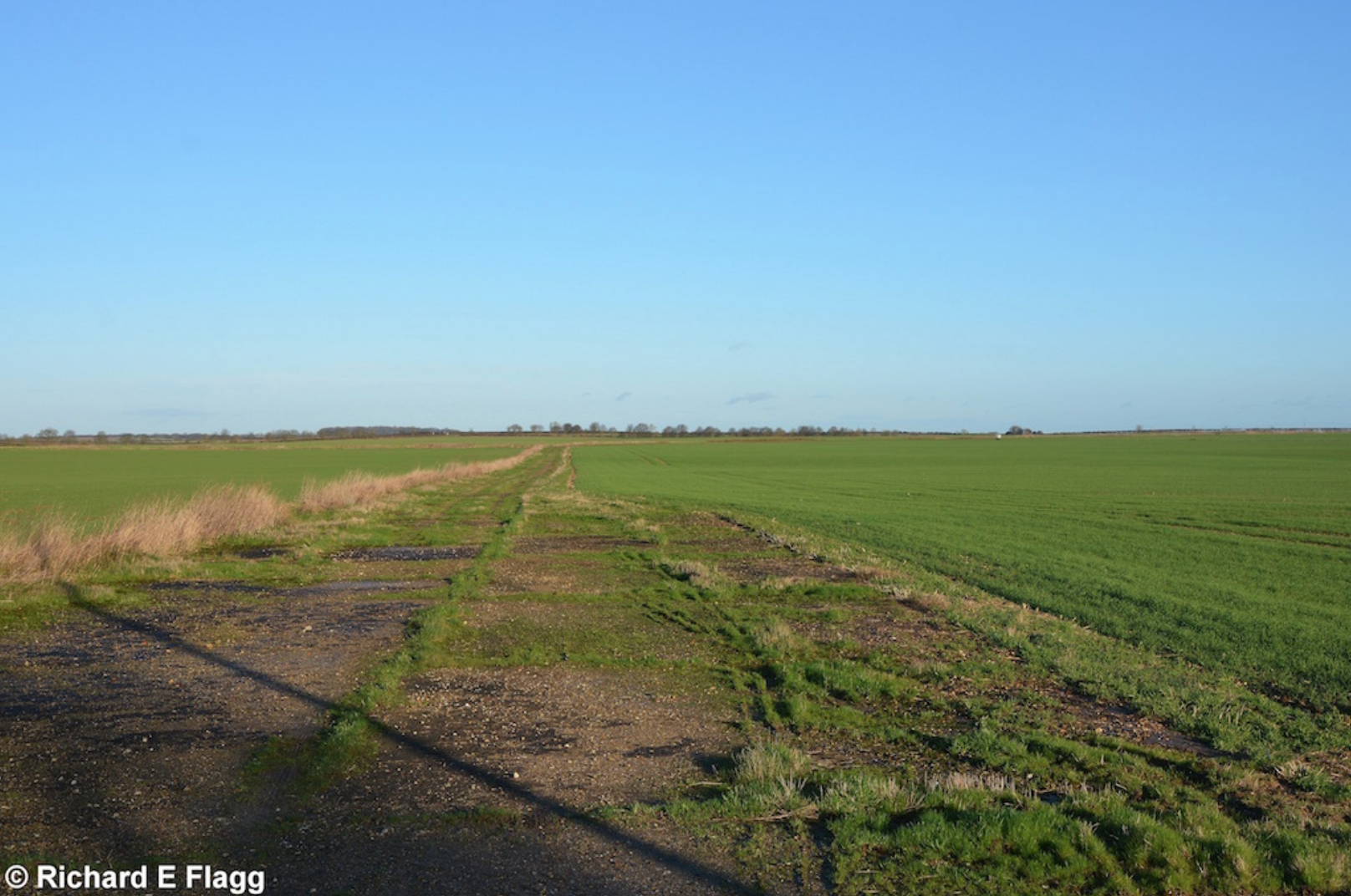005Runway 01:19. Looking north from the road that crosses the airfield - 31 December 2015.png