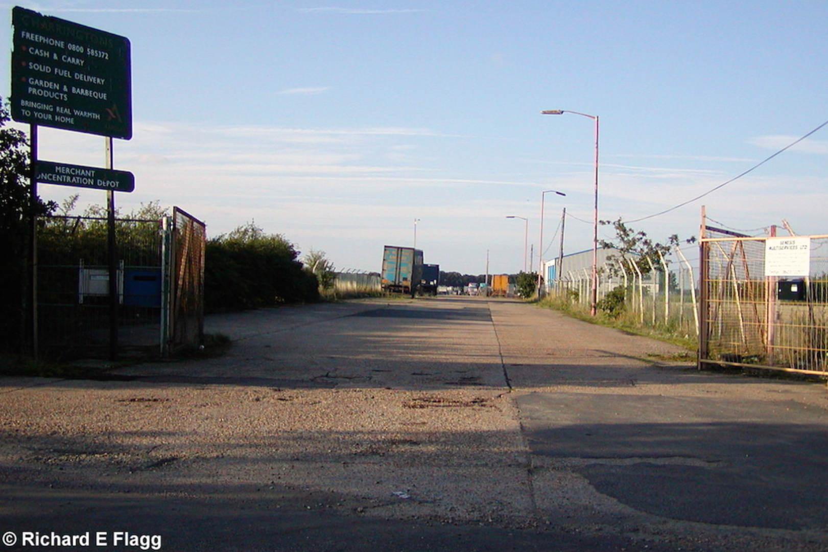 002Taxiway at the east of the airfield. Looking north from Muck Lane that crosses the airfield - 17 August 2006.png